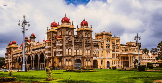 Mysore Palace: Built using grey granite and pink marble domes