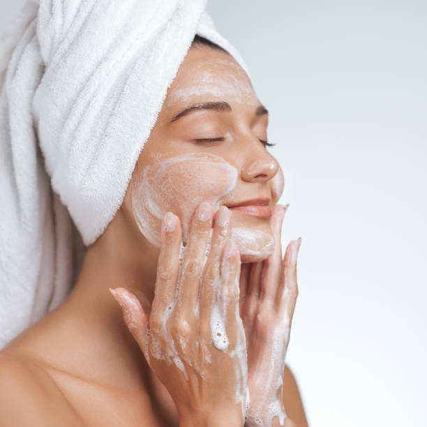 Gentle facial cleanser removing dirt, oil, and impurities from oily skin
